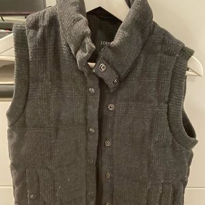 Plaid wool puffer vest